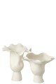 Wazon Narrow Helix Irregular Ceramic White