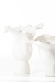 Wazon Narrow Helix Irregular Ceramic White
