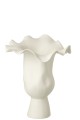 Wazon Narrow Helix Irregular Ceramic White