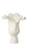 Wazon Narrow Helix Irregular Ceramic White