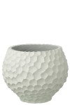 Doniczka zewnętrzna Flowerpot Dents + Outdoor Sand White Medium