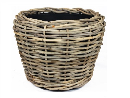 Doniczka rattanowa d68 h52cm Drypot Sawah Extra Thick Rattan Grey d68h52cm