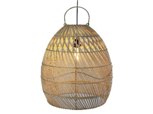 Lampa Rattan Blond d60h 75cm