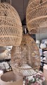 Lampa Rattan Blond d60h 75cm