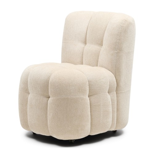 Fotel Davos w/wheels, Soft Weave, Off White