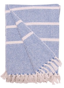 Pled Stripe-Blue/White, 130x180 cm