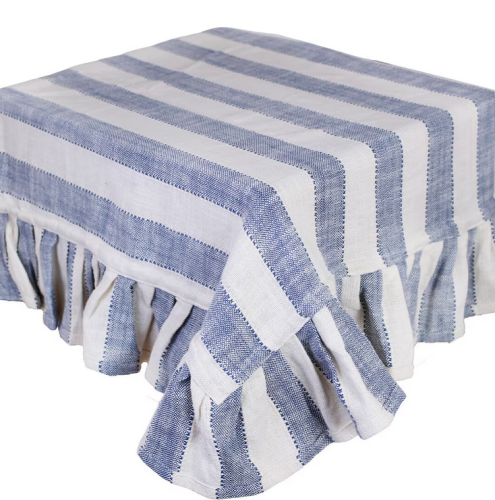 Obrus Ida, stripe blue/white 150x250cm