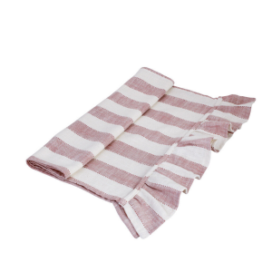 Bieżnik Ida, stripe pink/white 50x150cm 