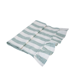 Bieżnik Ida, stripe green/white 50x150cm  