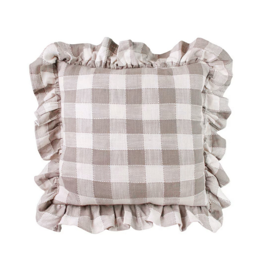 Poszewka Ida, check beige/white 45x45cm