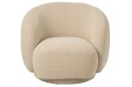 Fotel obrotowy Lounge Chair Swivelling Plywood/Fabric Ecru