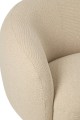 Fotel obrotowy Lounge Chair Swivelling Plywood/Fabric Ecru