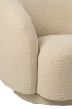 Fotel obrotowy Lounge Chair Swivelling Plywood/Fabric Ecru