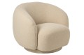 Fotel obrotowy Lounge Chair Swivelling Plywood/Fabric Ecru