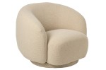 Fotel obrotowy Lounge Chair Swivelling Plywood/Fabric Ecru