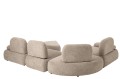 Sofa modułowa Set Of 5 Modular Sofa Olivia Plywood/Fabric Brown/Ecru