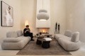 Sofa modułowa Set Of 5 Modular Sofa Olivia Plywood/Fabric Brown/Ecru