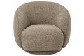 Fotel obrotowy Lounge Chair Swivelling Plywood/Fabric Brown/Ecru