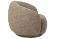 Fotel obrotowy Lounge Chair Swivelling Plywood/Fabric Brown/Ecru