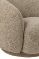 Fotel obrotowy Lounge Chair Swivelling Plywood/Fabric Brown/Ecru