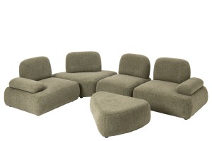 Sofa modułowa Modular Sofa Olivia Plywood/Fabric Green