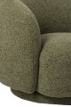 Fotel obrotowy Lounge Chair Swivelling Plywood/Fabric Green