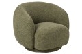 Fotel obrotowy Lounge Chair Swivelling Plywood/Fabric Green