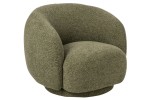 Fotel obrotowy Lounge Chair Swivelling Plywood/Fabric Green