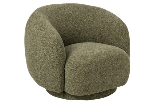 Fotel obrotowy Lounge Chair Swivelling Plywood/Fabric Green