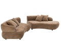 Sofa modułowa 4 Seater Sofa + 4 Cushions Plywood/Fabric Taupe