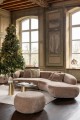 Sofa modułowa 4 Seater Sofa + 4 Cushions Plywood/Fabric Taupe