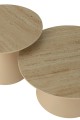 Zestaw stolików Cone Iron Ecru/Beige