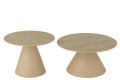 Zestaw stolików Cone Iron Ecru/Beige