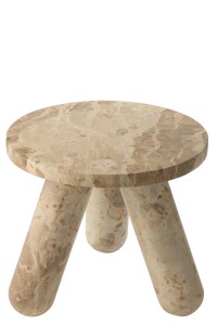 Stolik marmurowy Round Marble Beige