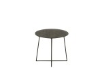 Stolik kawowy Round Teak Wood/Metal Black