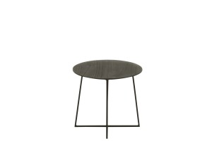 Stolik kawowy Round Teak Wood/Metal Black