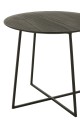 Stolik kawowy Round Teak Wood/Metal Black