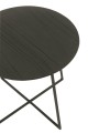 Stolik kawowy Round Teak Wood/Metal Black