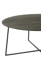 Stolik kawowy zestaw Round Teak Wood/Metal Black