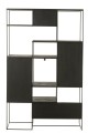 Regał Modern Teak Wood/Metal Black