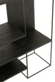 Regał Modern Teak Wood/Metal Black