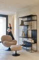 Regał Modern Teak Wood/Metal Black