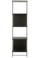Regał Shelf Slim Teak Wood/Metal Black