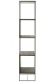 Regał Shelf Slim Teak Wood/Metal Black
