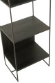 Regał Shelf Slim Teak Wood/Metal Black