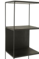 Regał Shelf Slim Teak Wood/Metal Black