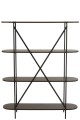 Regał Oval Mdf/Metal Dark Brown