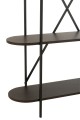 Regał Oval Mdf/Metal Dark Brown