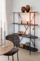 Regał Oval Mdf/Metal Dark Brown