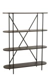 Regał Oval Mdf/Metal Dark Brown